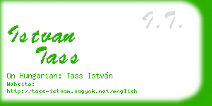 istvan tass business card